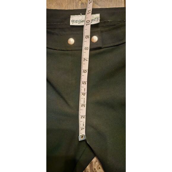 Vtg 90s Necessary Objects Womens Pants Black Juniors 9 Straight Boot Cut Stretch - Picture 11 of 12